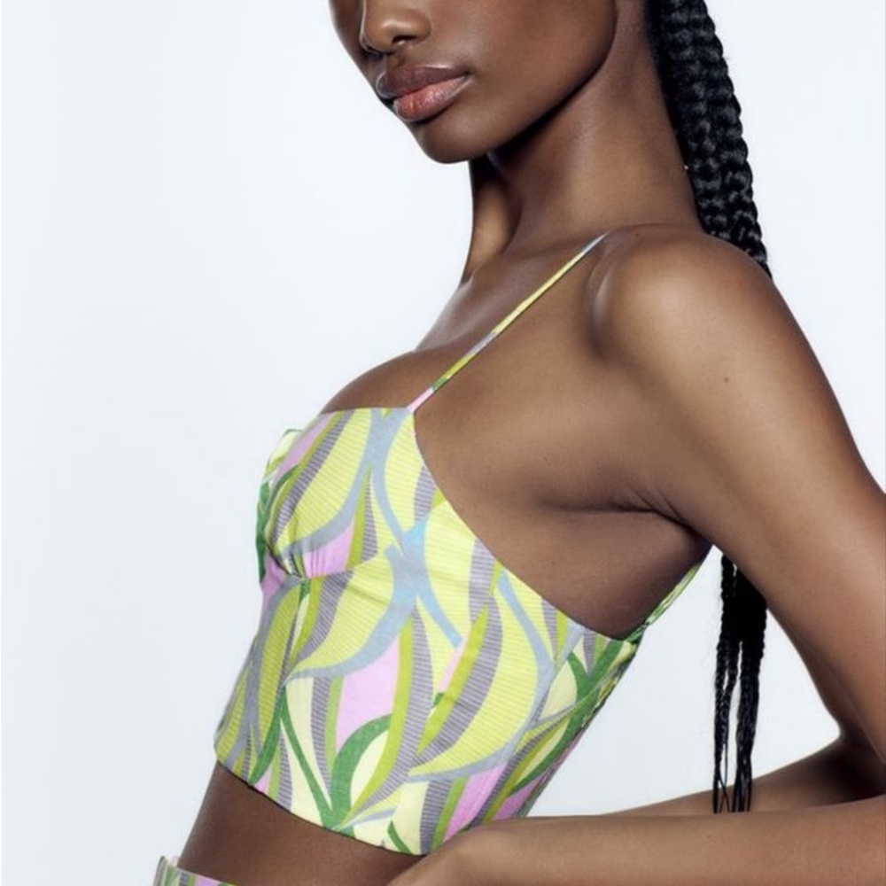 Zara wavy print crop top - Picture 3 of 7